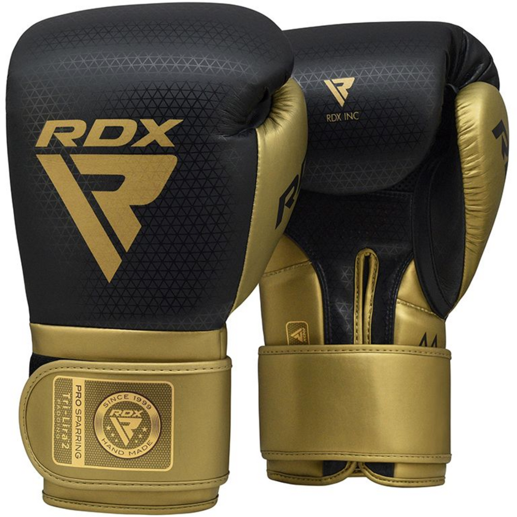 RDX L2 Mark Pro Sparring Boxing Gloves Hook & Loop Black/Golden — Gym From  Home LLC